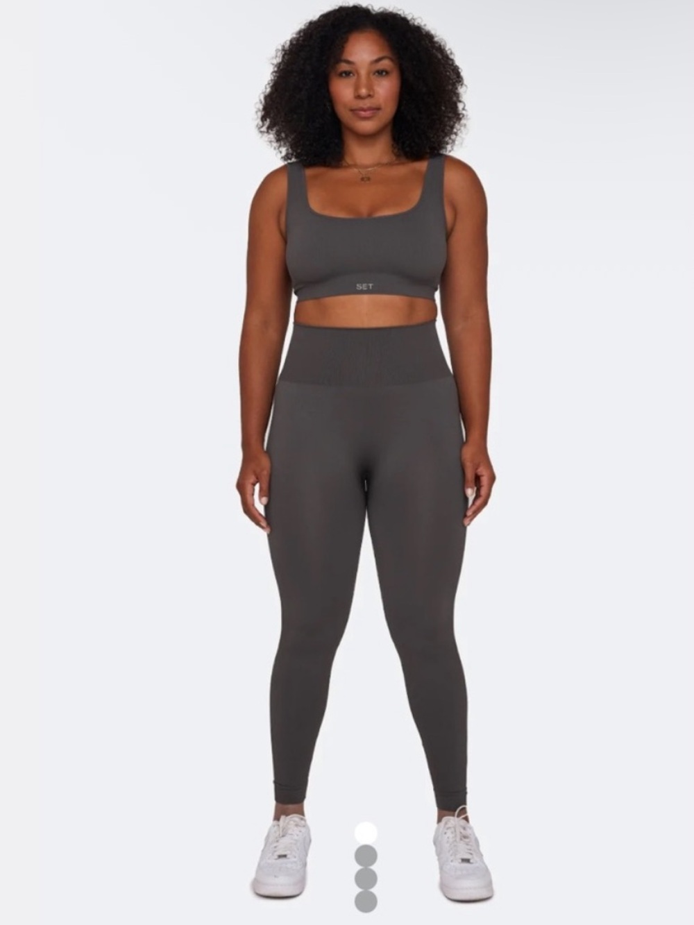 SET Active Dark Gray SculptFlex Seamless High Waisted Ankle Leggings